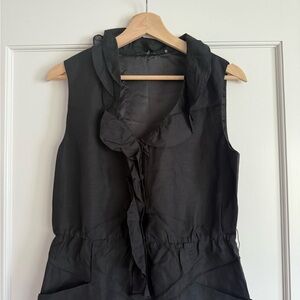 Elie Tahari | Black Sleeveless Ruffle Dress | Size 8